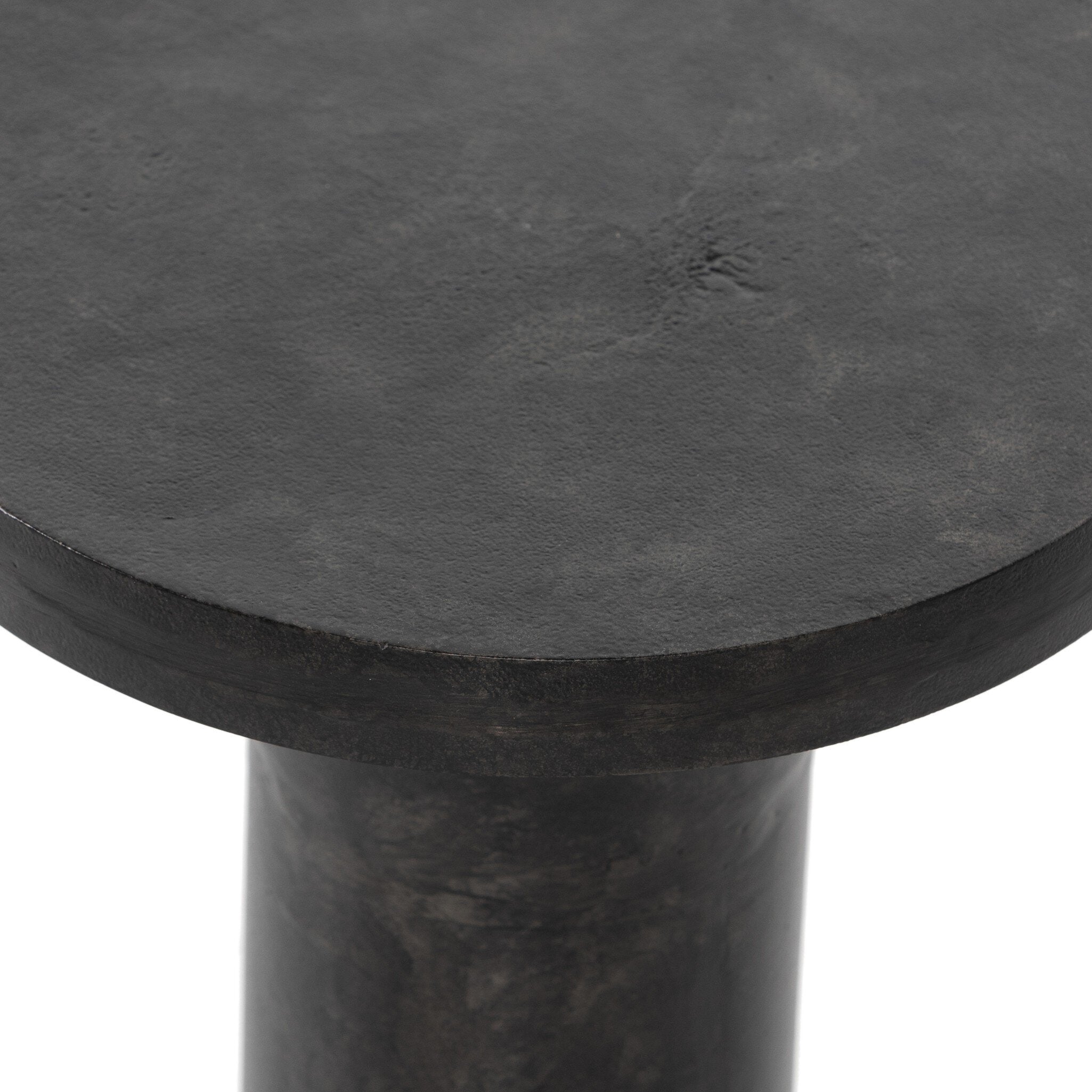 Gino End Table - Raw Black