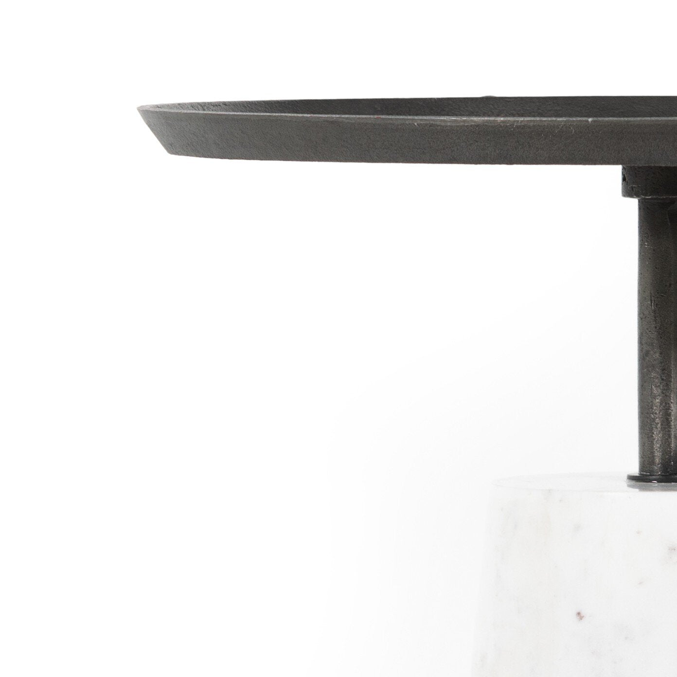 Cronos End Table - Hammered Grey