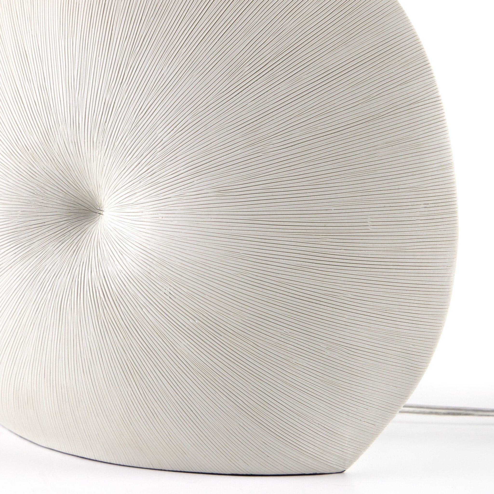 Busaba Table Lamp - Textured Matte White Porcelain Ceramic