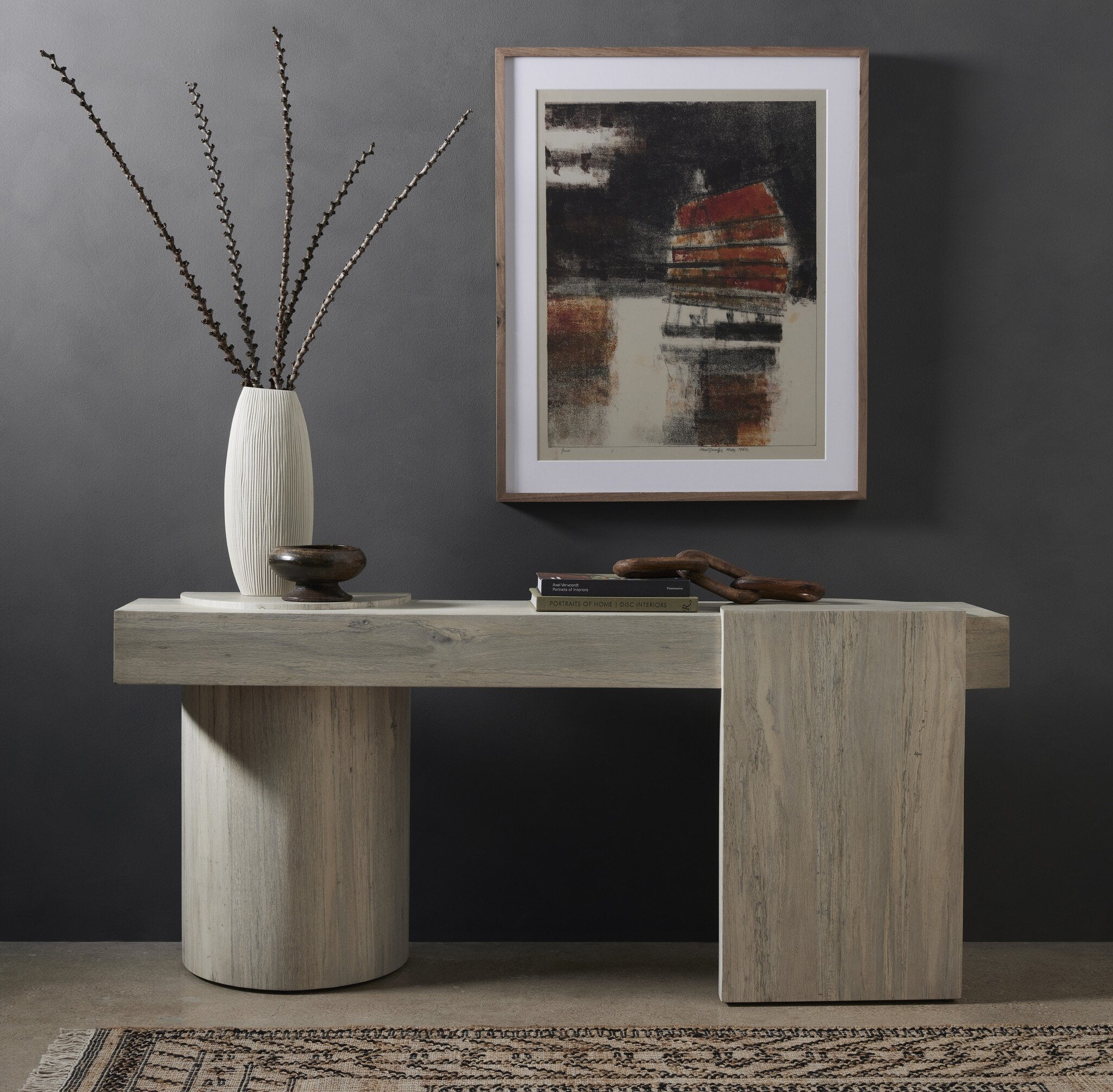 Georgie Console Table - Bleached Spalted Oak