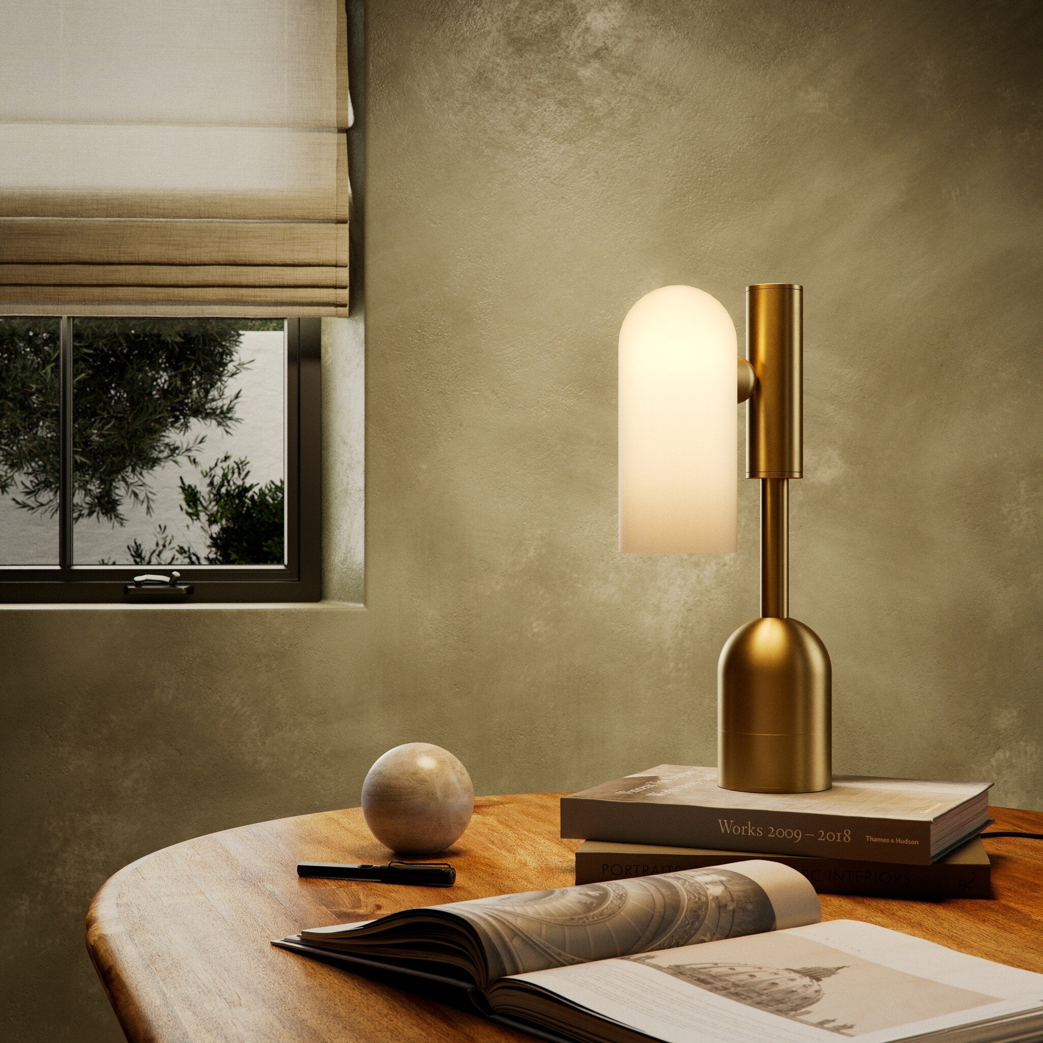 Odyssey Table Lamp - Burnished Brass