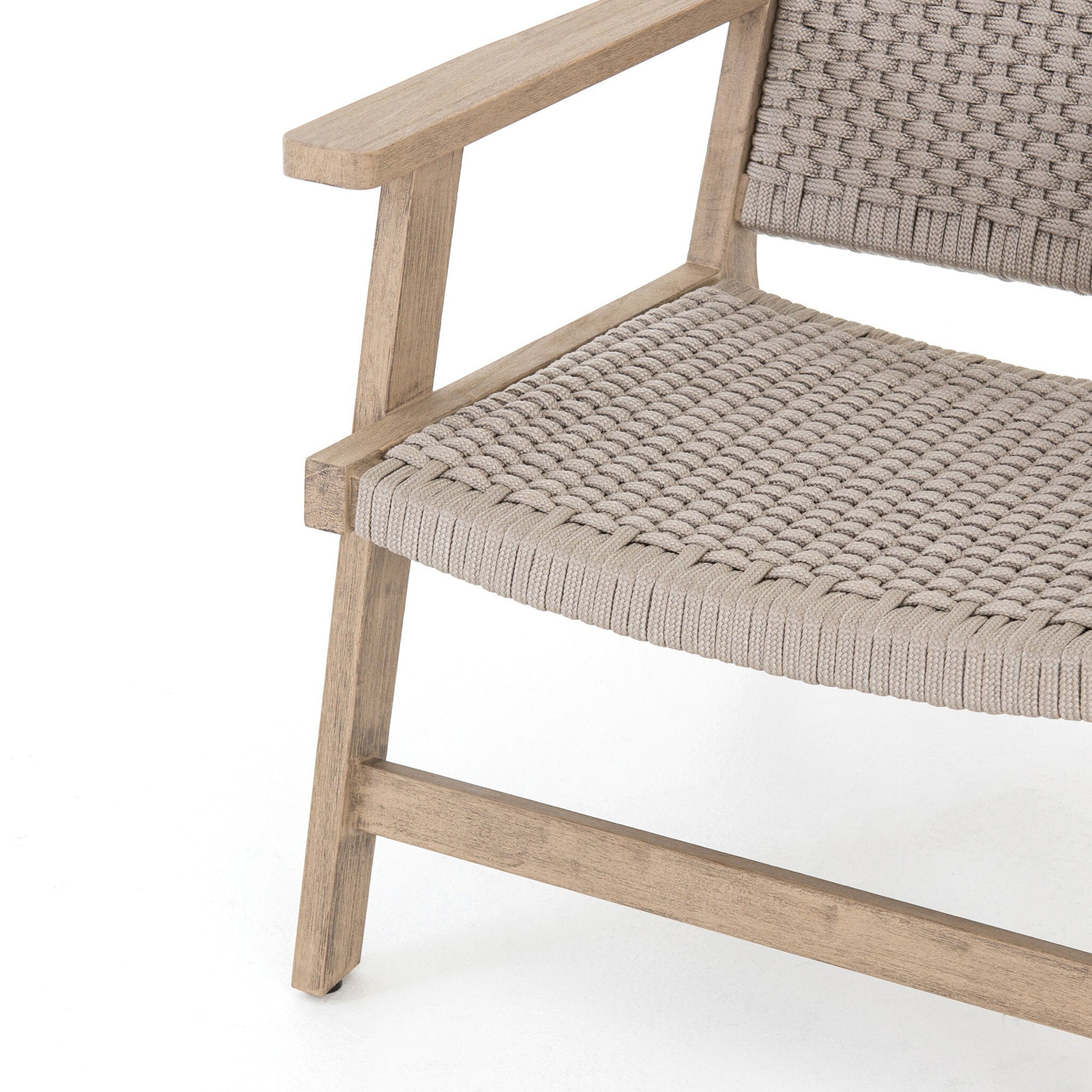 Delano Chair + Ottoman - Thick Grey Rope