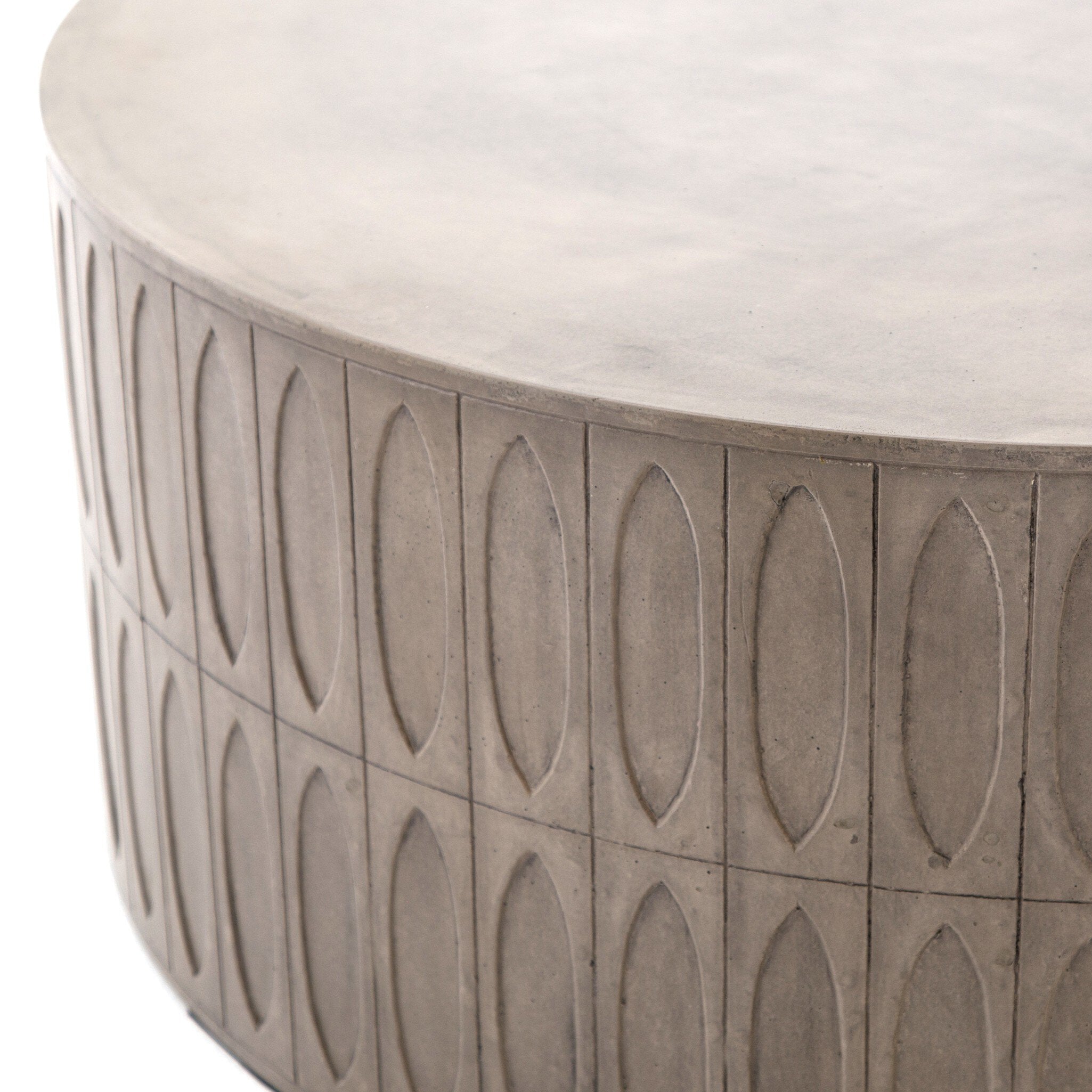Colorado Drum Coffee Table - Grey Concrete
