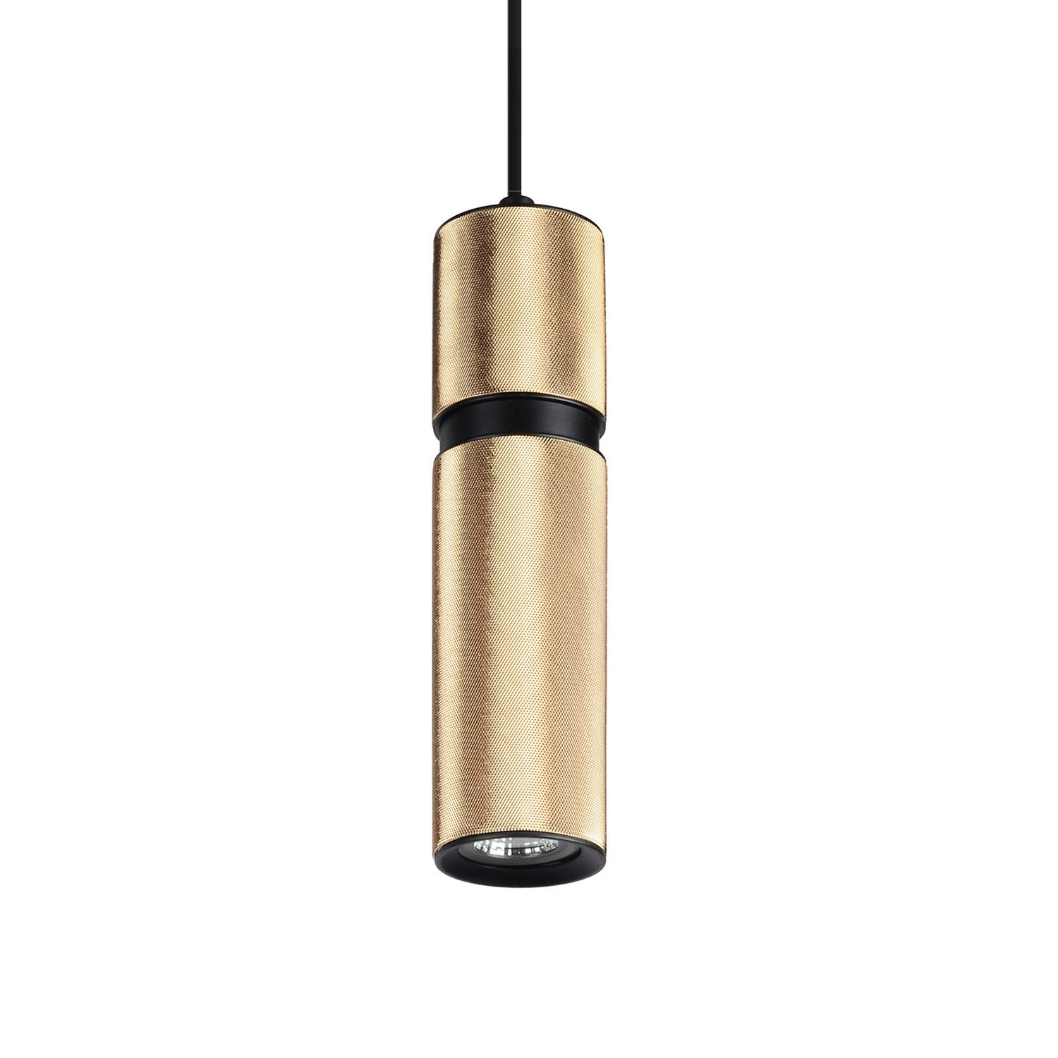 Avenue Lighting - HF1075-BBK - One Light Pendant - Cicada - Knurled Brass With Black Accents