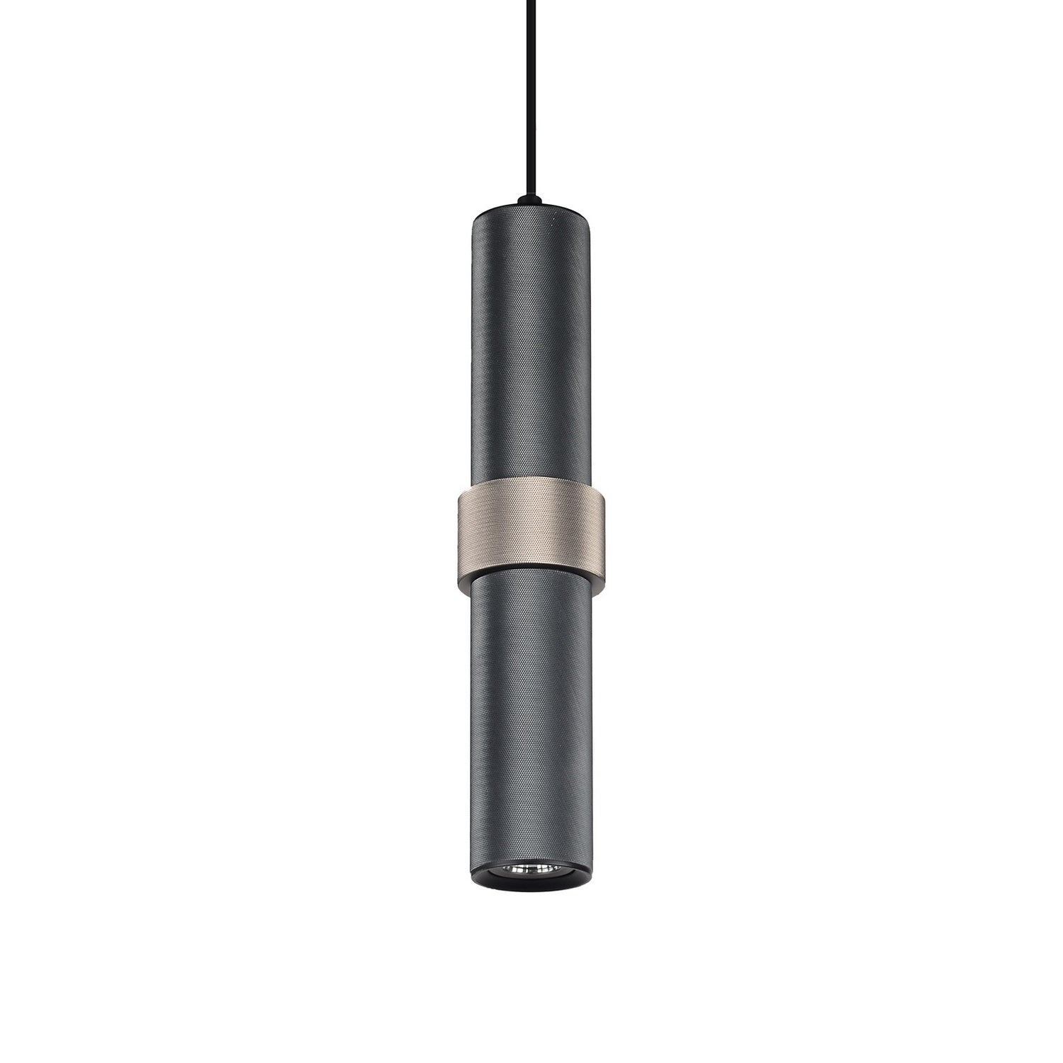 Avenue Lighting - HF1080-LDG - One Light Pendant - Cicada - Dark Grey With Knurled Light Grey Accent