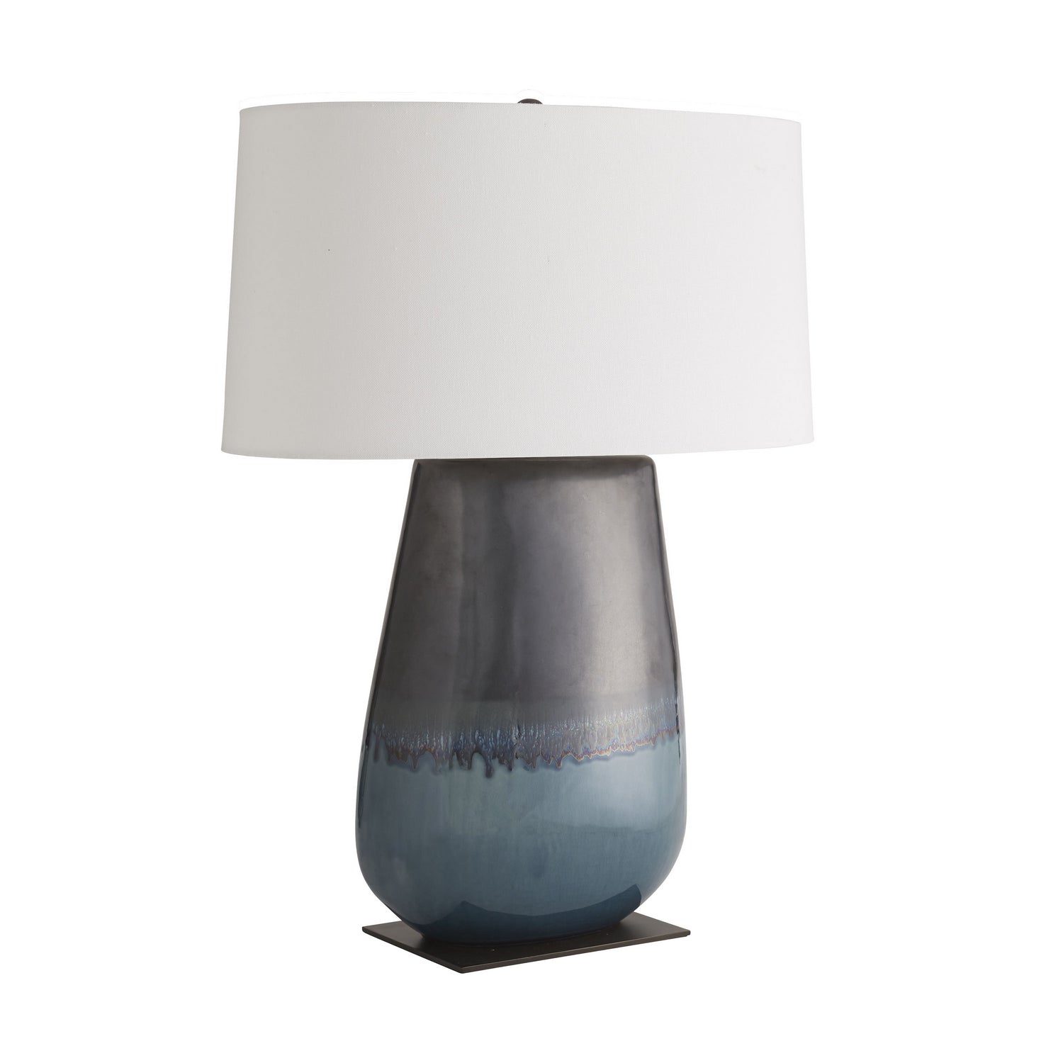 One Light Table Lamp from the Deagan collection in Gunmetal & Teal Reactive finish