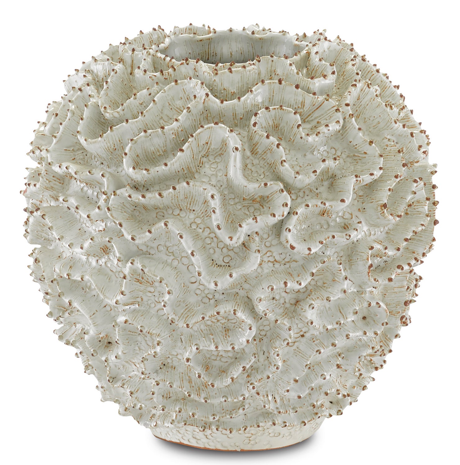 Vase from the Swirl collection in White/Gold finish