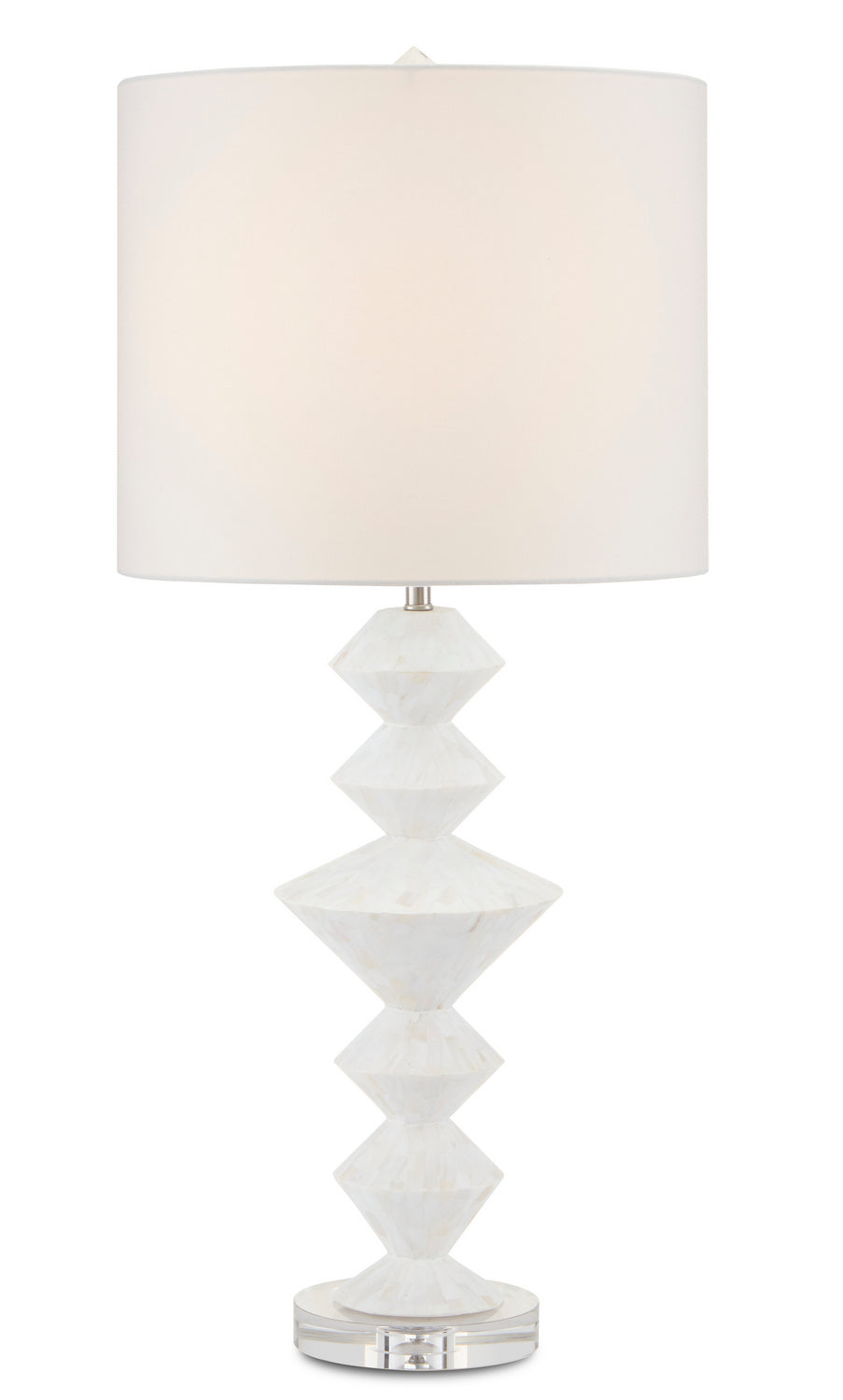 One Light Table Lamp from the Sheba collection in Pearl/White finish