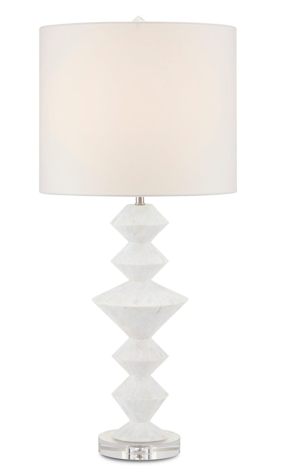 One Light Table Lamp from the Sheba collection in Pearl/White finish