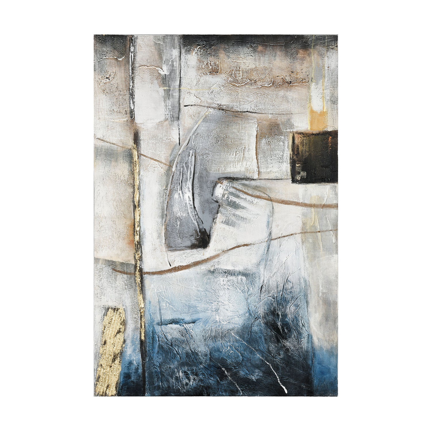 ELK Home - S0016-8152 - Wall Art - Industrial Abstract - Off White