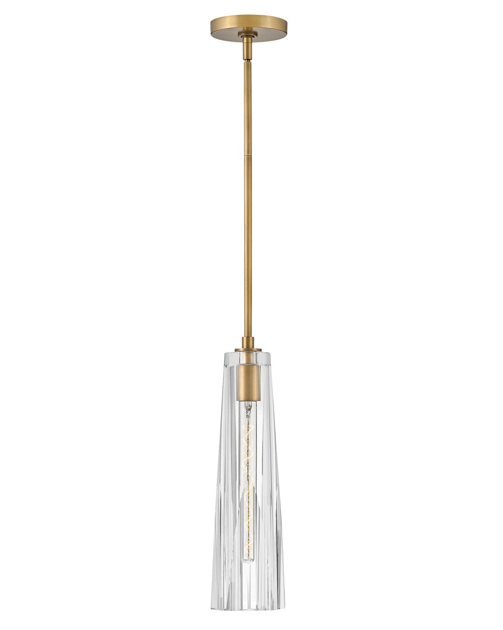 Fredrick Ramond - FR31107HBR-CL - One Light Pendant - Cosette - Heritage Brass with Clear glass