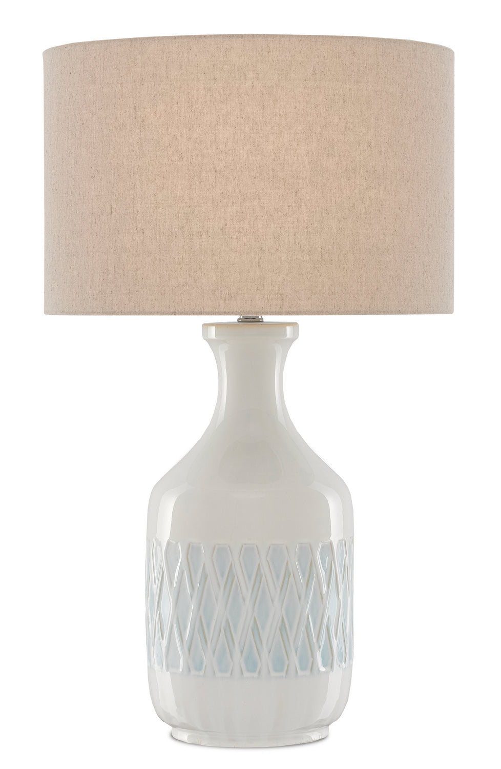 One Light Table Lamp from the Samba collection in White/Sky Blue finish