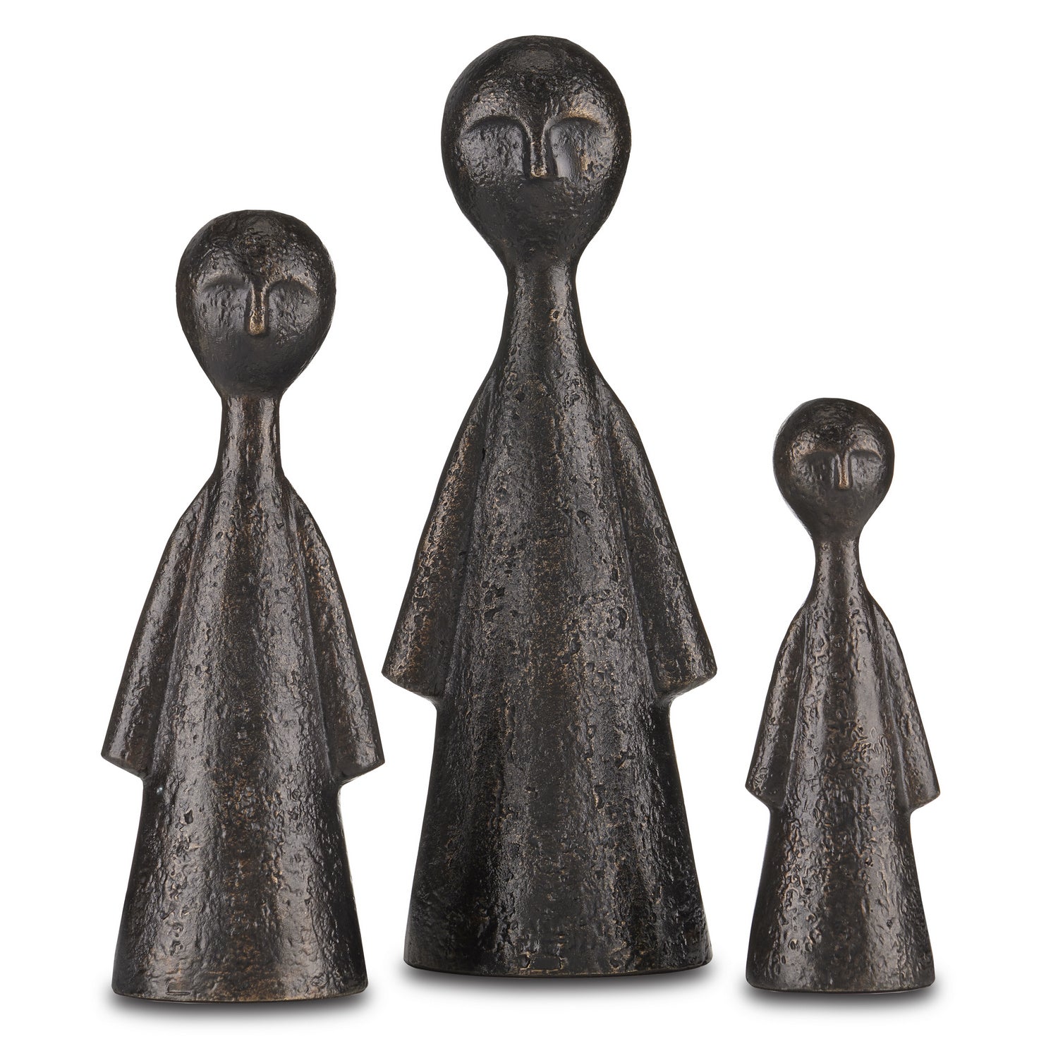 Figure Set of 3 from the Ganav collection in Bronze finish