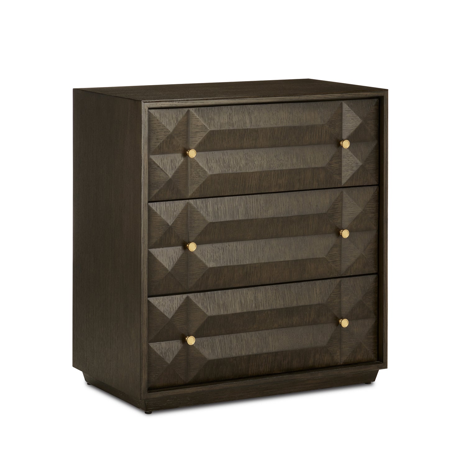 Chest from the Kendall collection in Dove Gray/Polished Brass finish