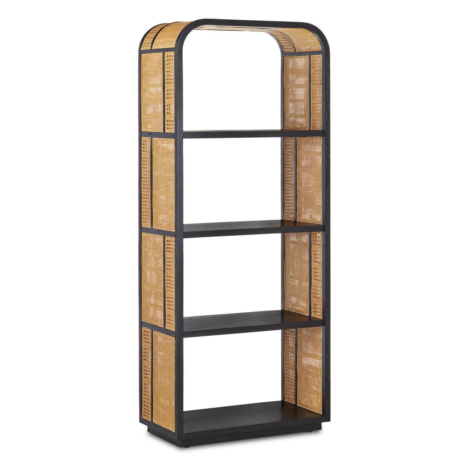 Etagere from the Anisa collection in Caviar Black/Natural finish