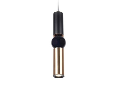 Avenue Lighting - HF1091-BK-BB - One Light Pendant - Cicada - Brushed Brass And Black