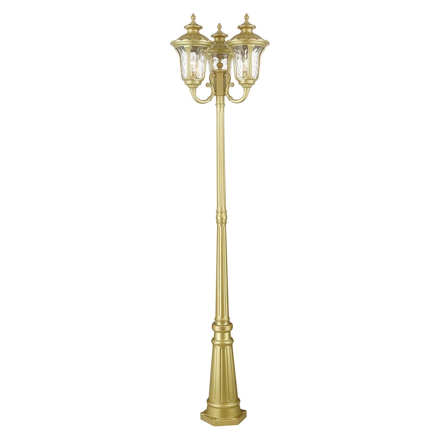 Livex Lighting Oxford Soft Gold 3-Light Outdoor Post Light 7866-33