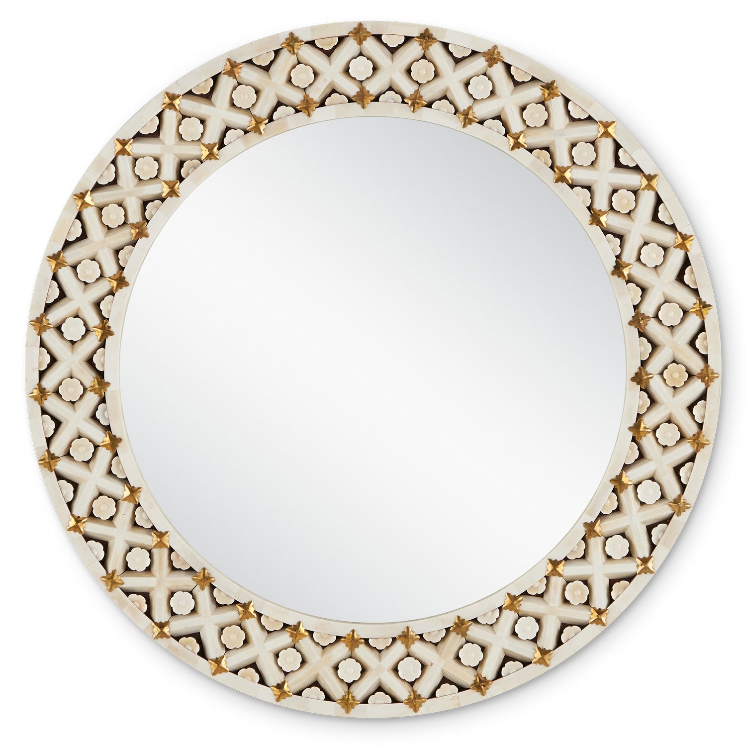 Currey and Company - 1000-0136 - Mirror - Natural/Brass/Mirror