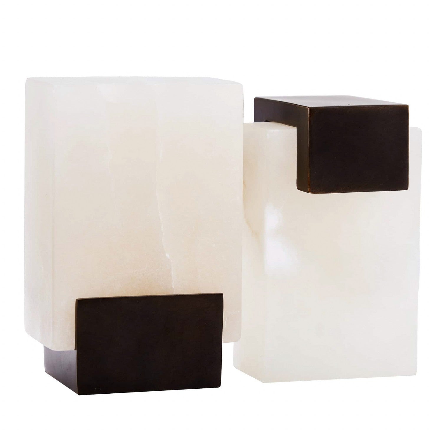 Bookends, Set of 2 from the Tolliver collection in White finish