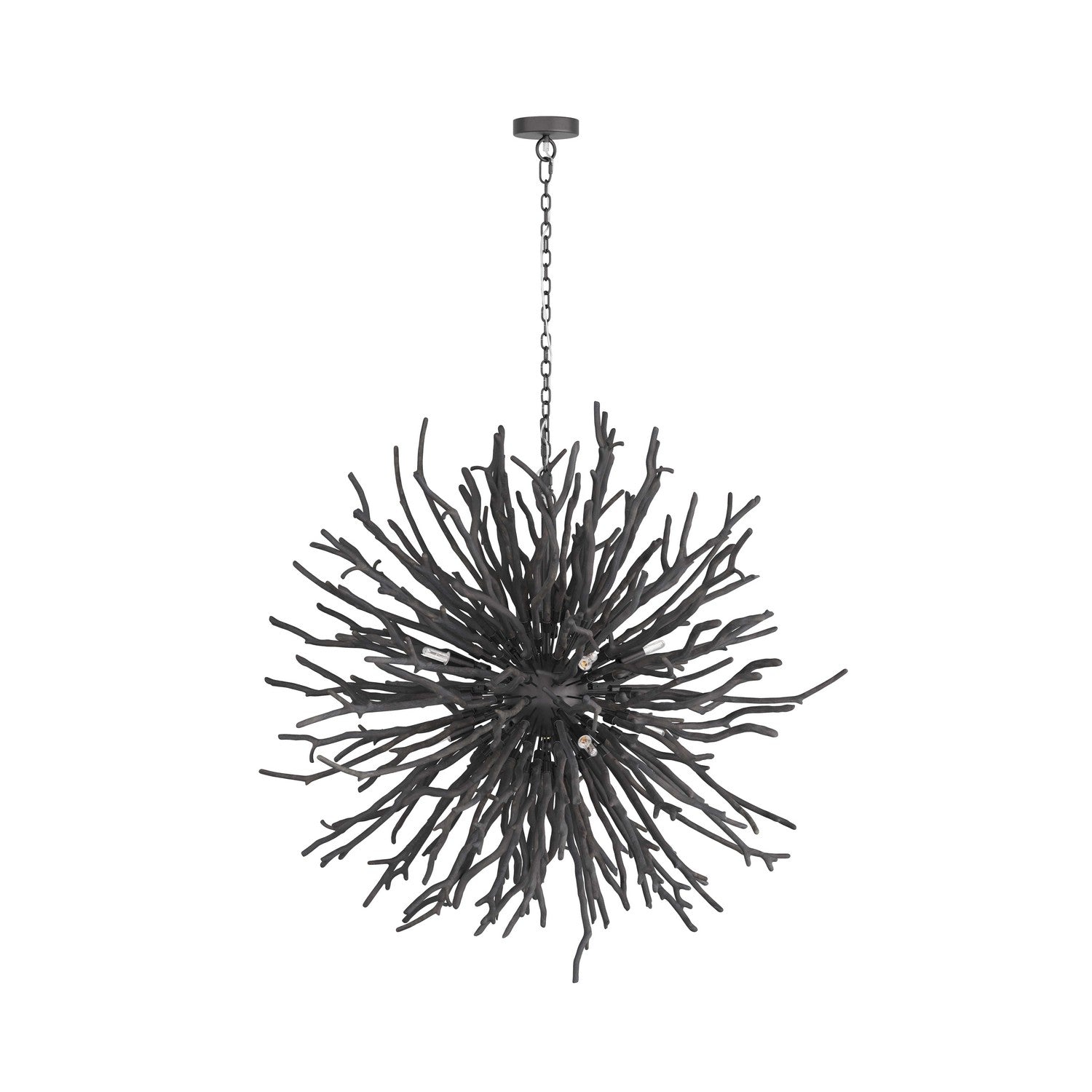 Eight Light Chandelier from the Finch collection in Dark Gray Wash finish