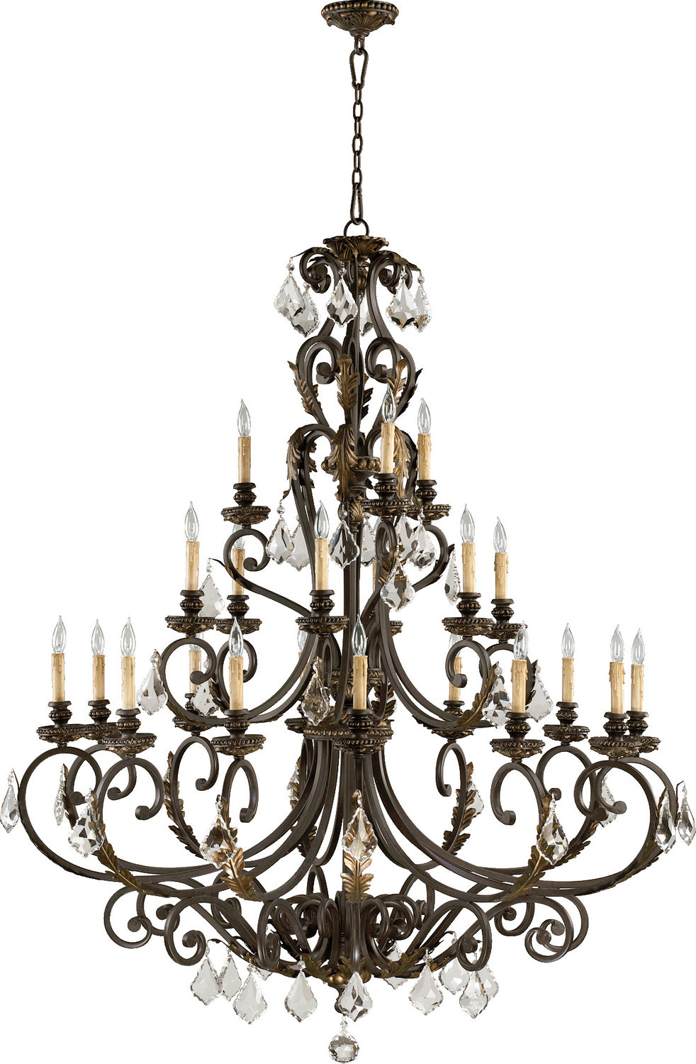 Quorum - 6157-21-44 - 21 Light Chandelier - Rio Salado - Toasted Sienna With Mystic Silver
