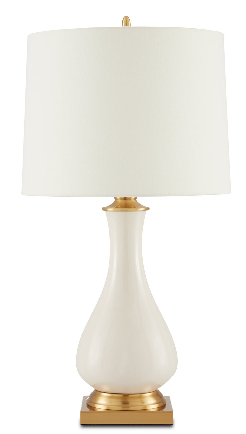 One Light Table Lamp from the Lynton collection in Cream Crackle/Brass finish