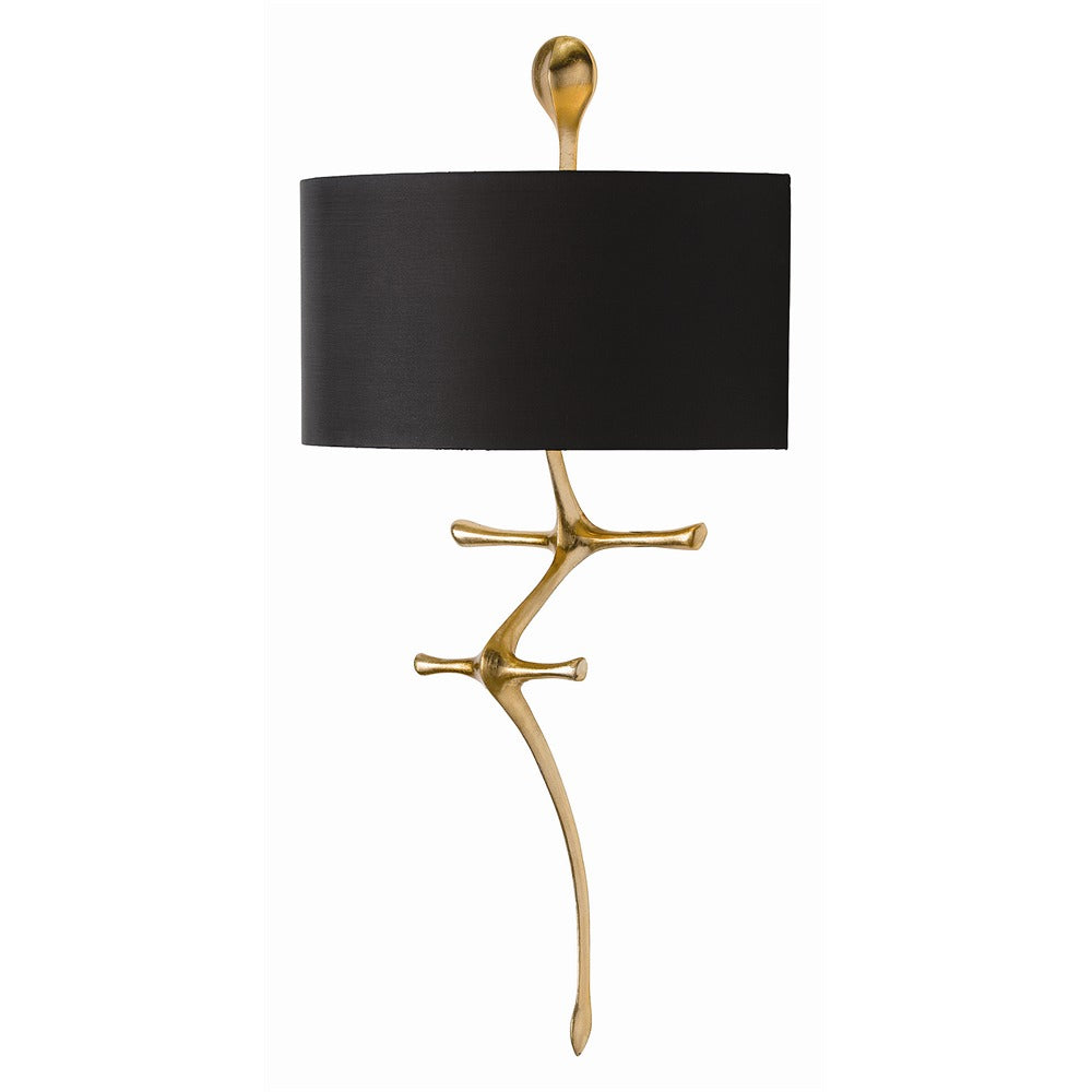 One Light Wall Sconce from the Gilbert collection in Gold Leaf finish