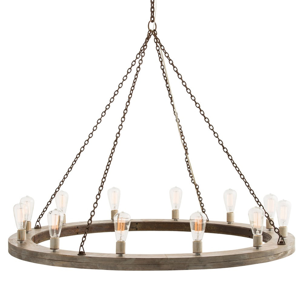 12 Light Chandelier from the Geoffrey collection in Gray finish