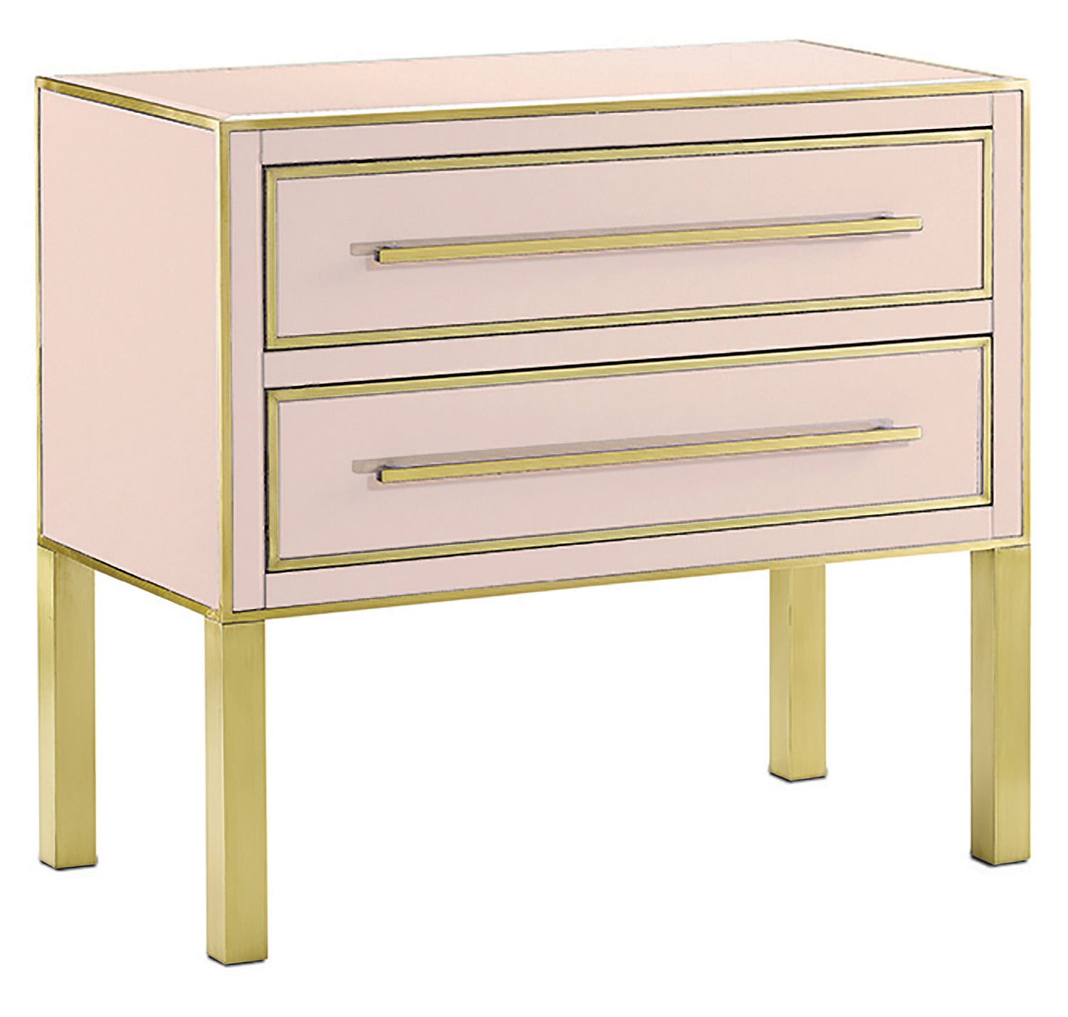 Chest from the Arden collection in Silver Peony/Satin Brass finish