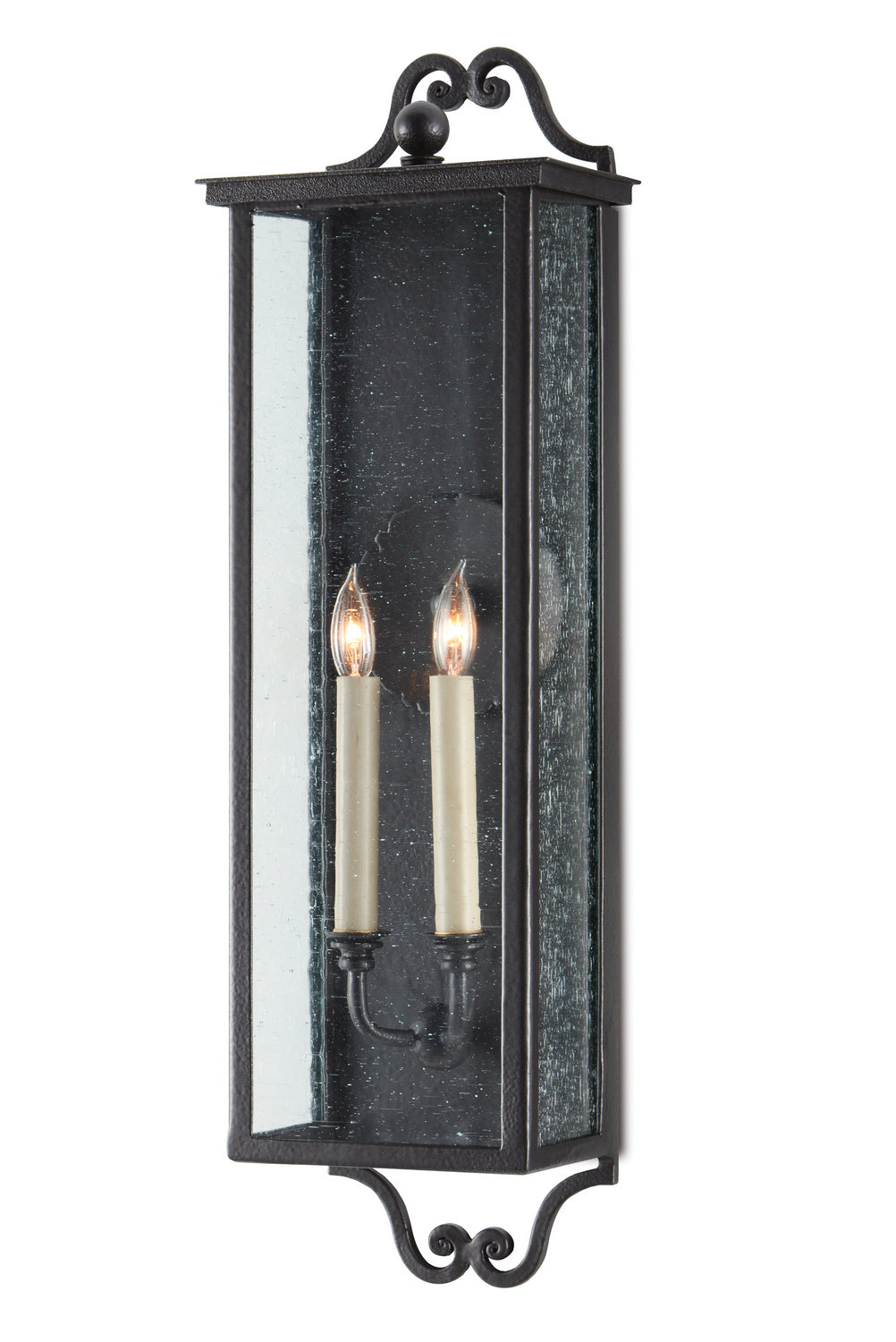 Two Light Outdoor Wall Sconce from the Giatti collection in Midnight finish