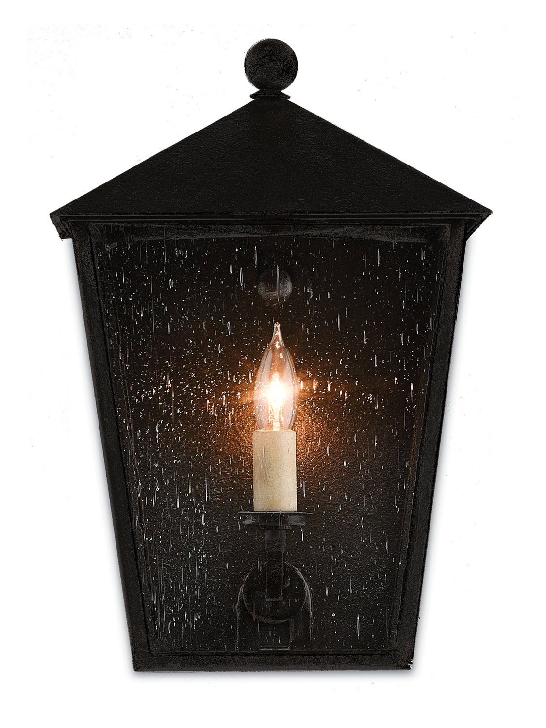 One Light Outdoor Wall Sconce from the Bening collection in Midnight finish