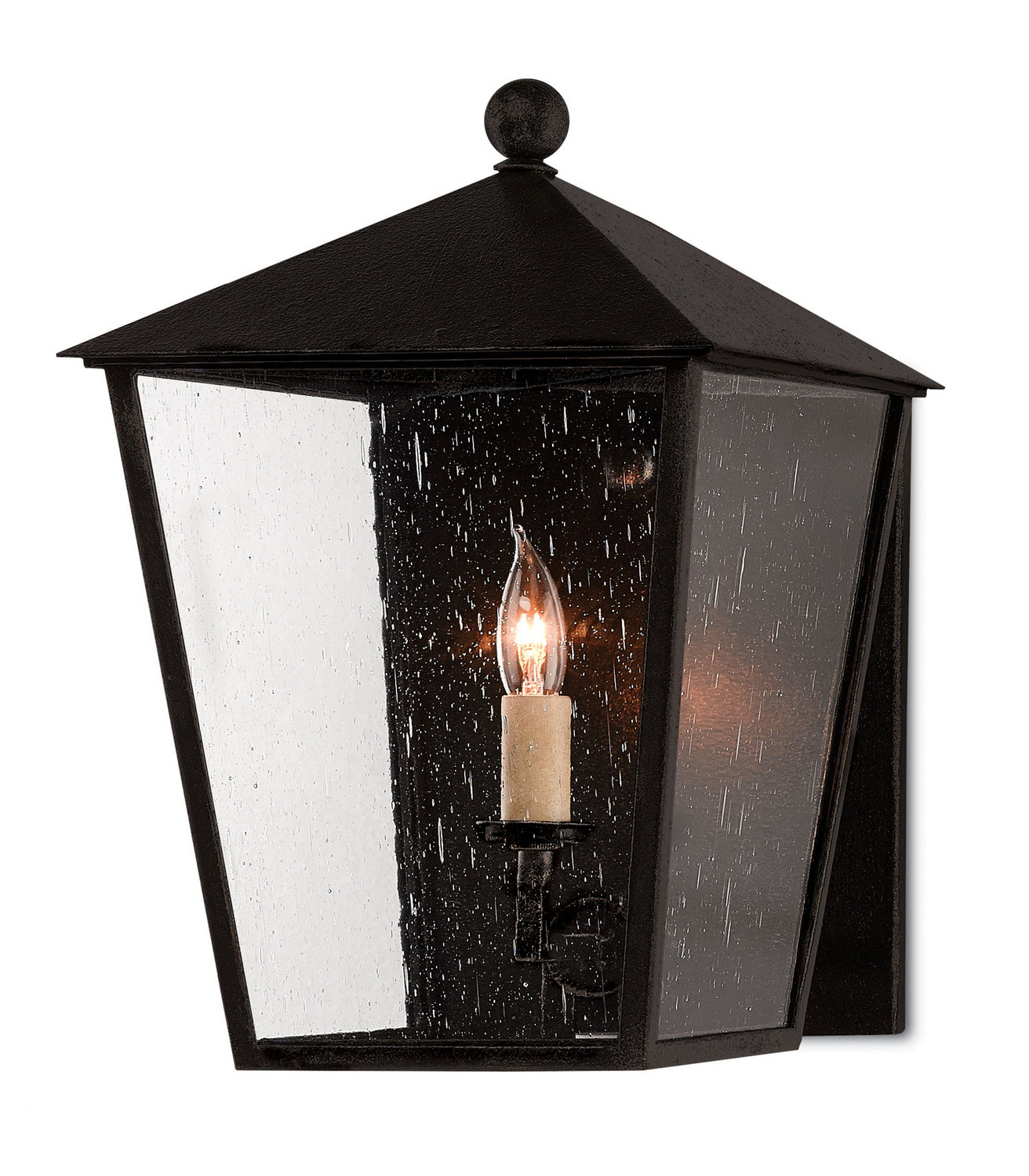 One Light Outdoor Wall Sconce from the Bening collection in Midnight finish