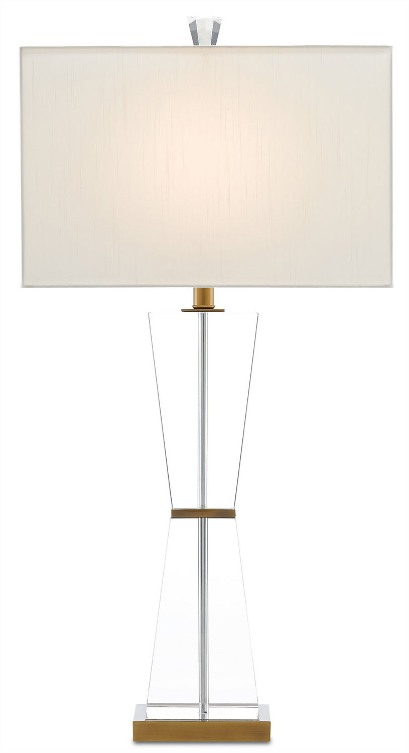 One Light Table Lamp from the Laelia collection in Clear/Antique Brass finish