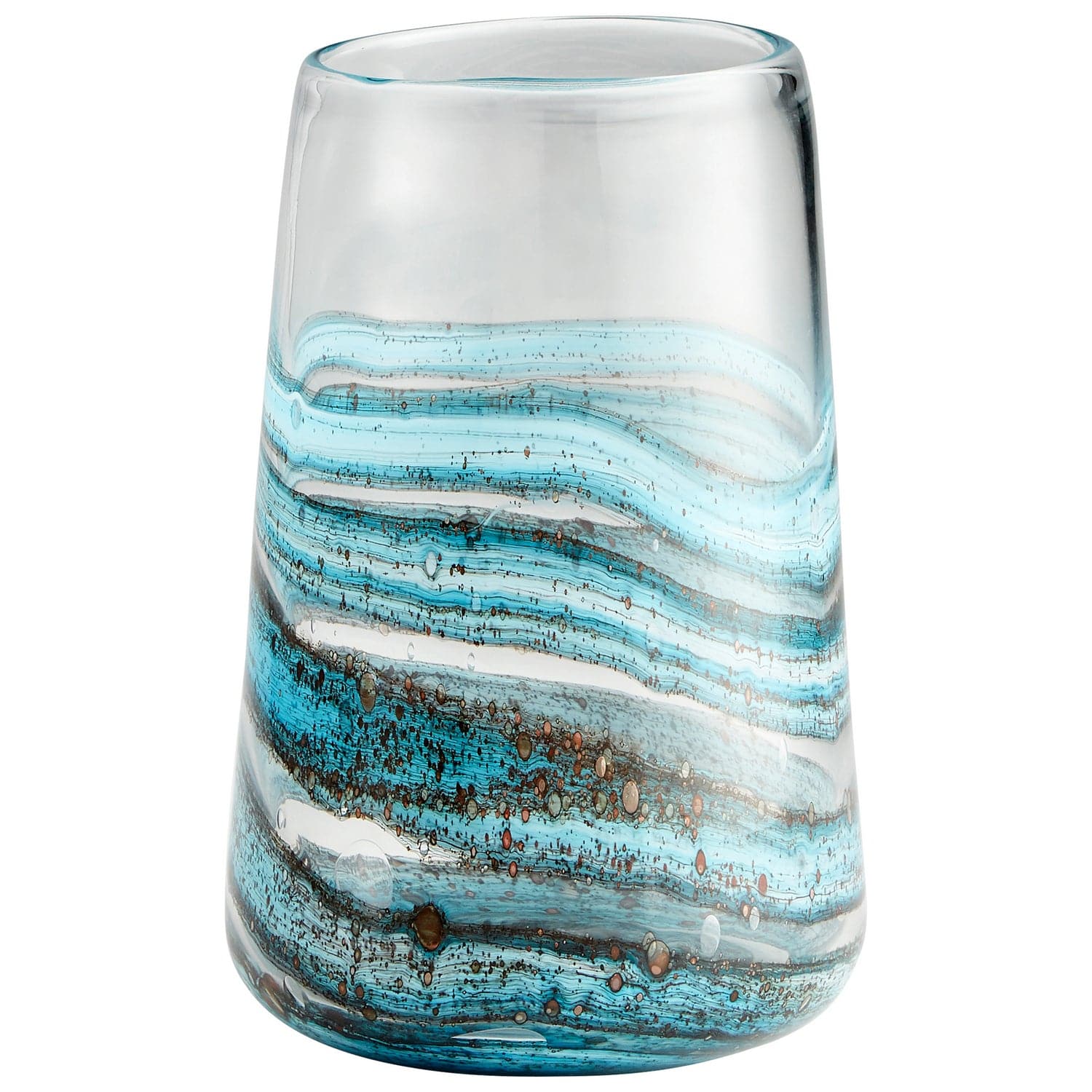 Cyan - 09986 - Vase - Blue//Gold Dust