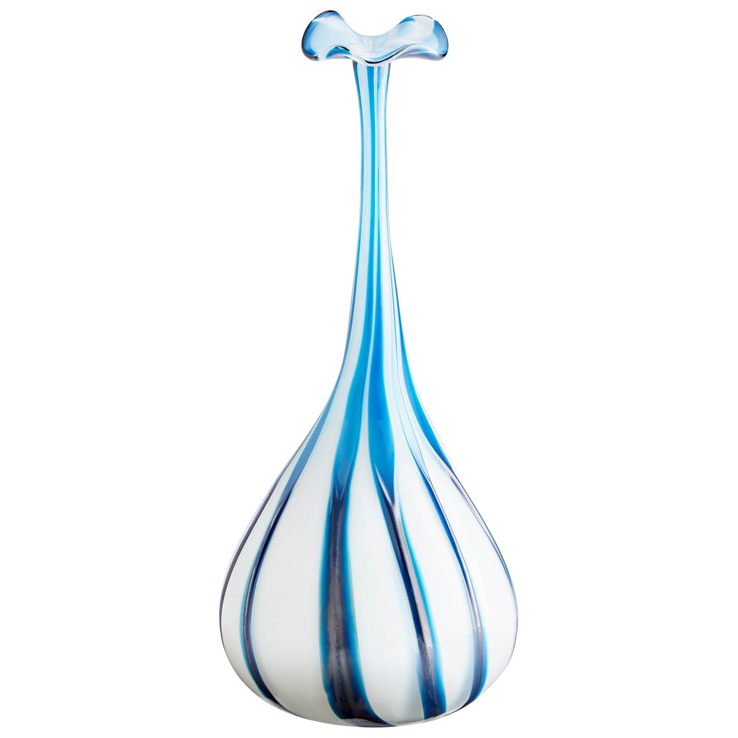 Cyan - 10026 - Vase - Blue And White