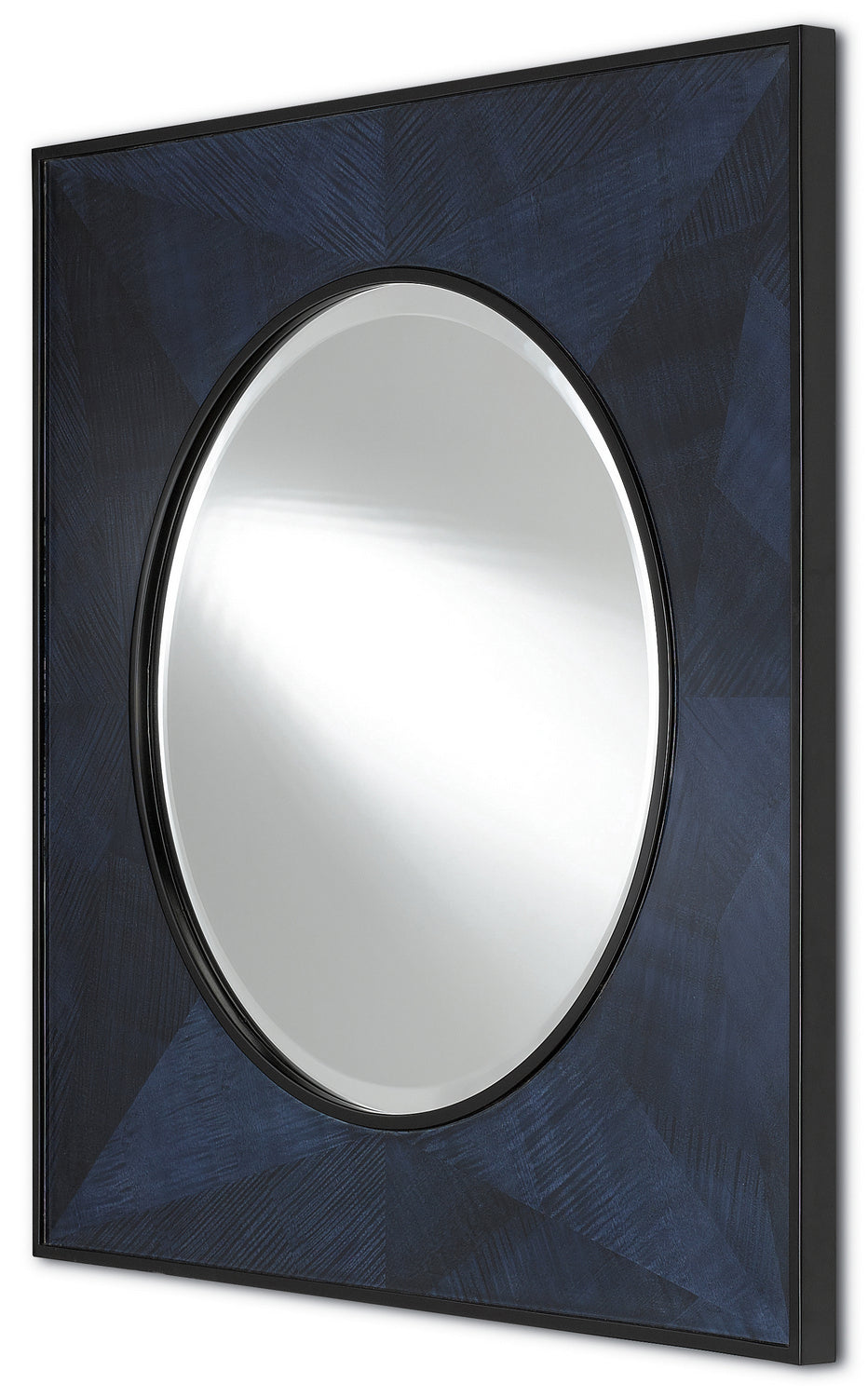 Mirror from the Kallista collection in Dark Sapphire/Caviar Black/Mirror finish