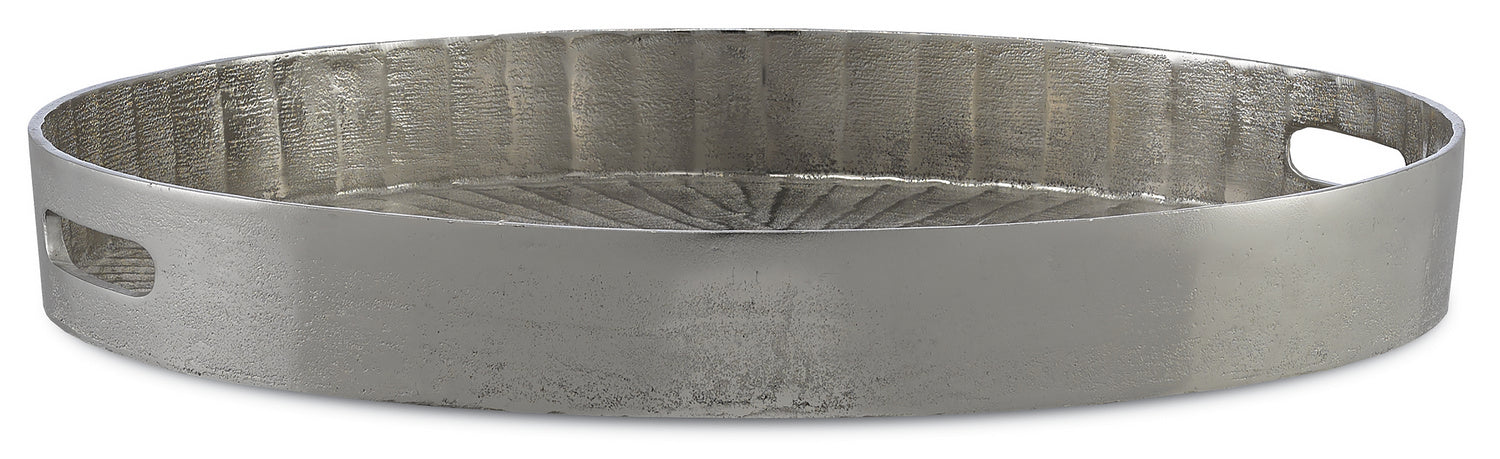 Tray from the Luca collection in Silver finish