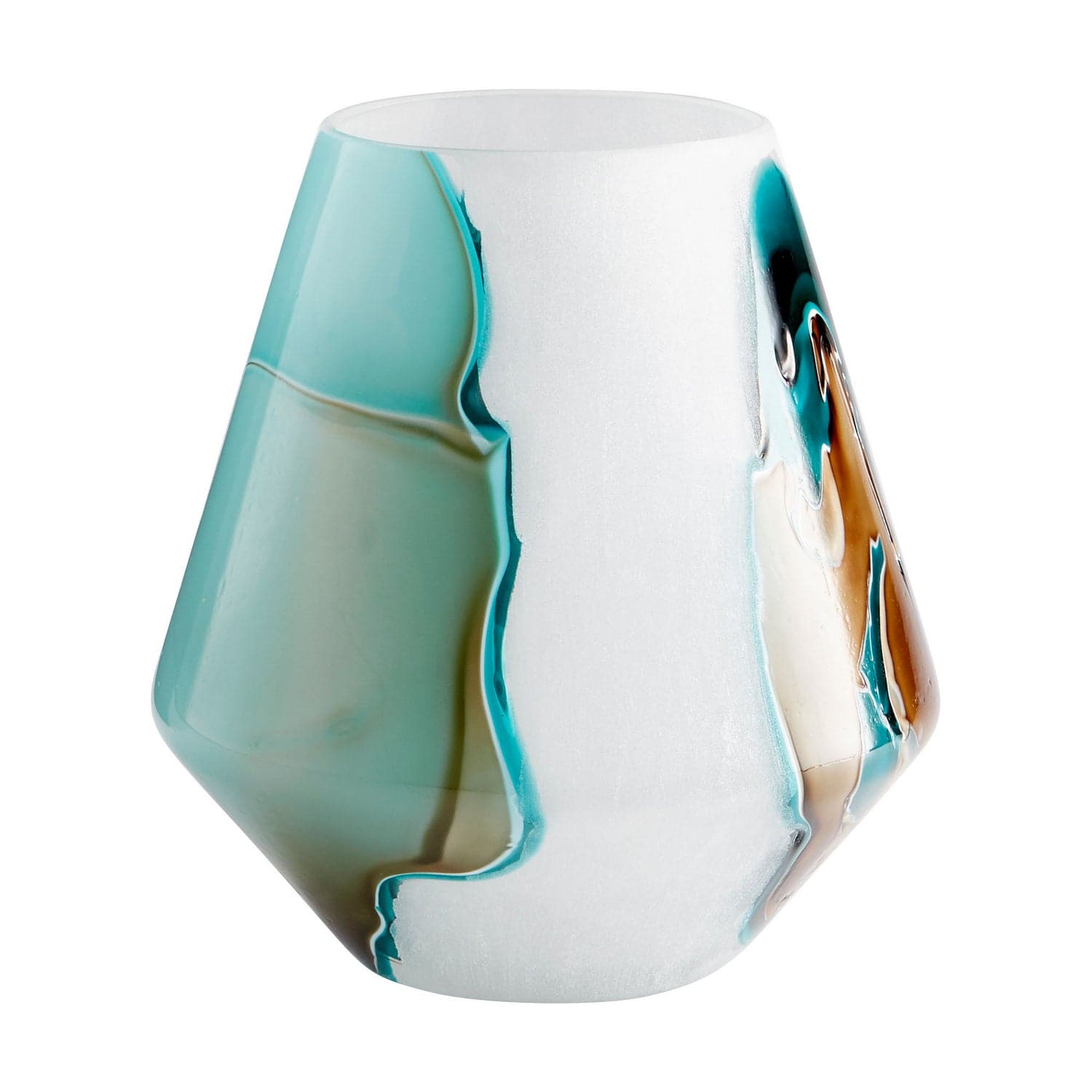 Cyan - 10323 - Vase - Green And White