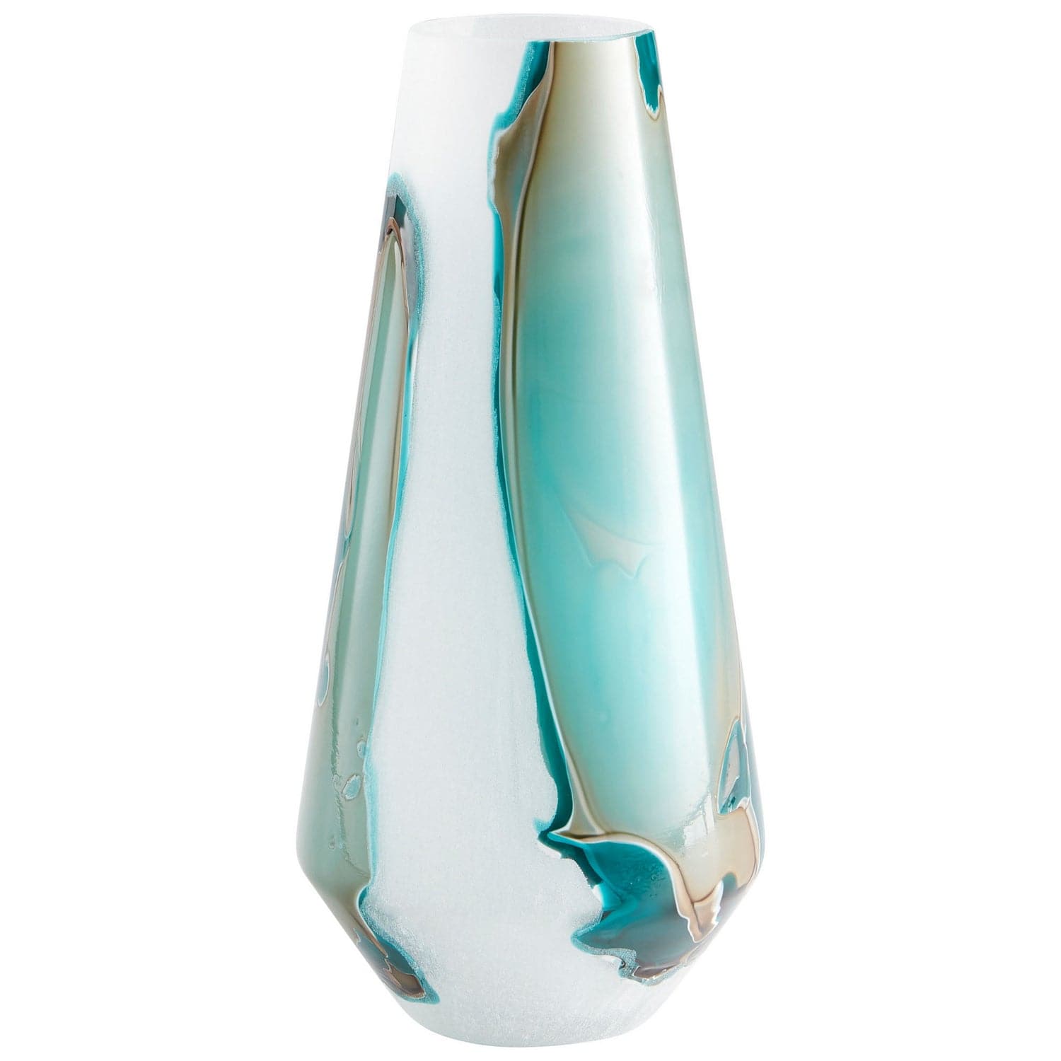 Cyan - 10325 - Vase - Green And White