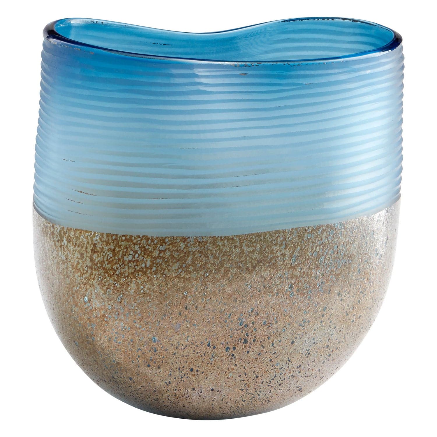 Cyan - 10344 - Vase - Blue And Iron Glaze