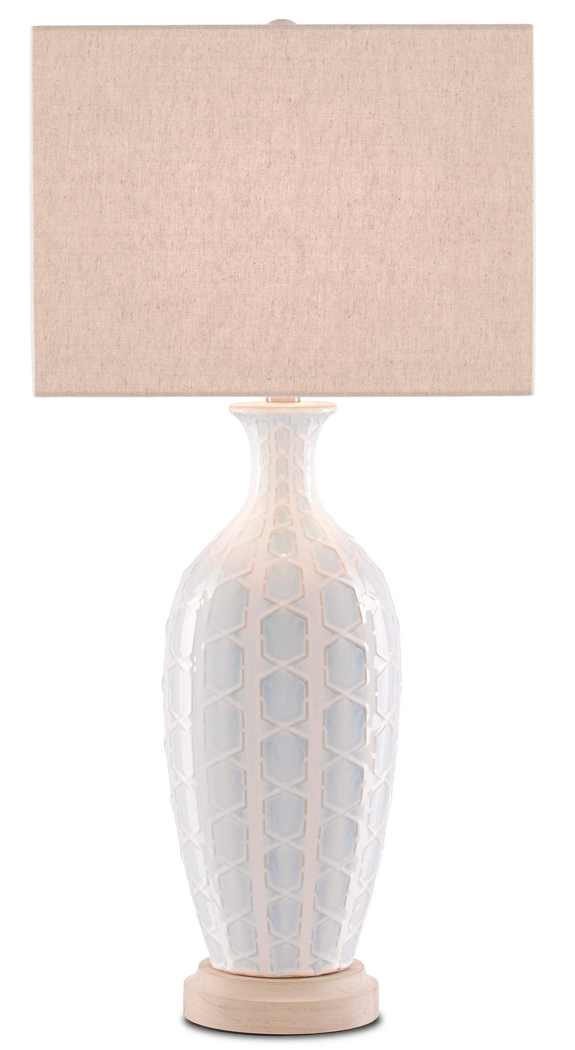 One Light Table Lamp from the Saraband collection in Sky Blue/Cream finish