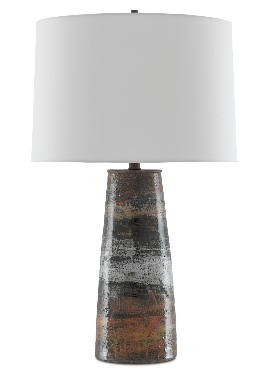 One Light Table Lamp from the Zadoc collection in Terracotta/Natural/Cloud/Black finish