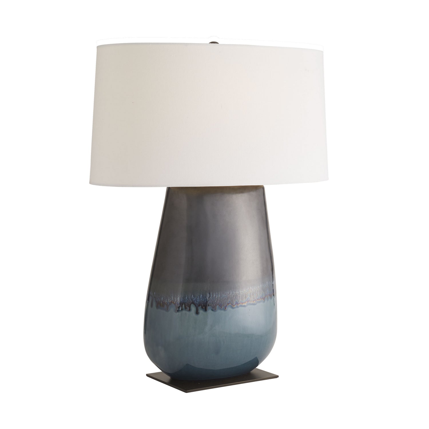One Light Table Lamp from the Deagan collection in Gunmetal & Teal Reactive finish