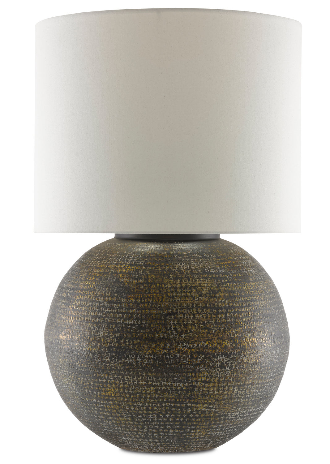 One Light Table Lamp from the Brigands collection in Antique Gold/Black/Whitewash finish
