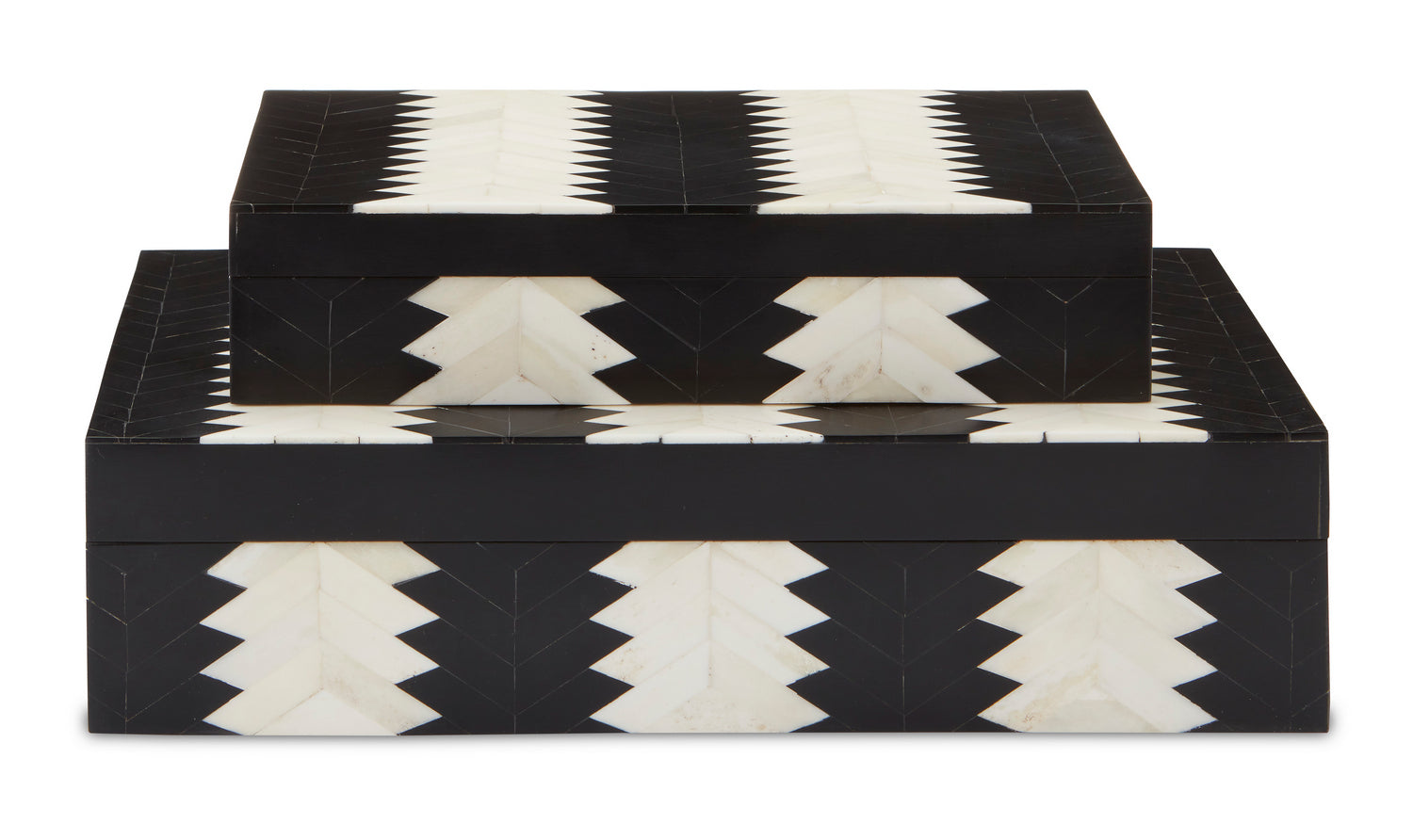 Box Set of 2 from the Jamie Beckwith collection in Black/White/Natural finish