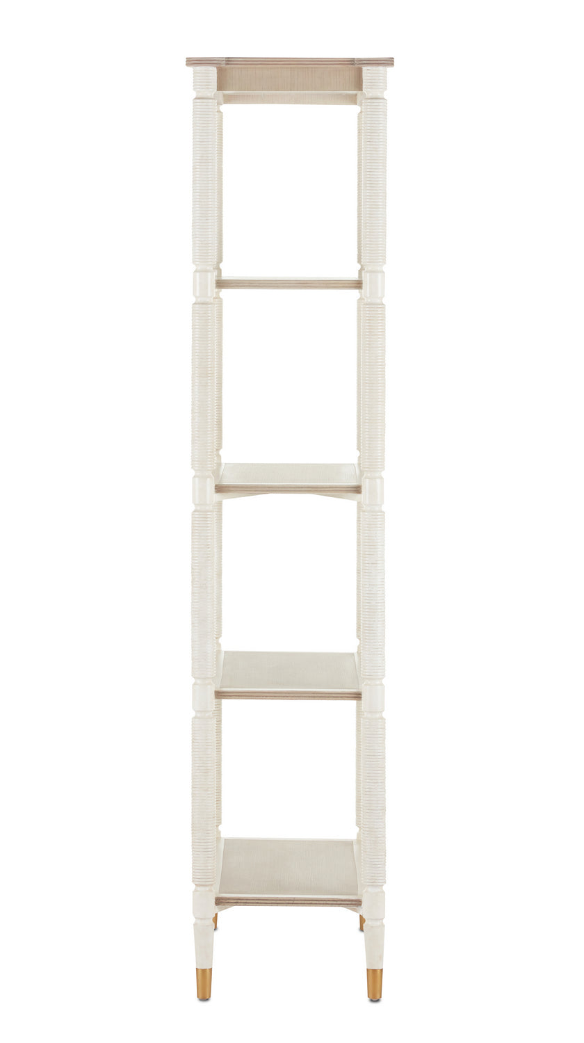 Etagere from the Winterthur collection in Off White/Fog/Brass finish