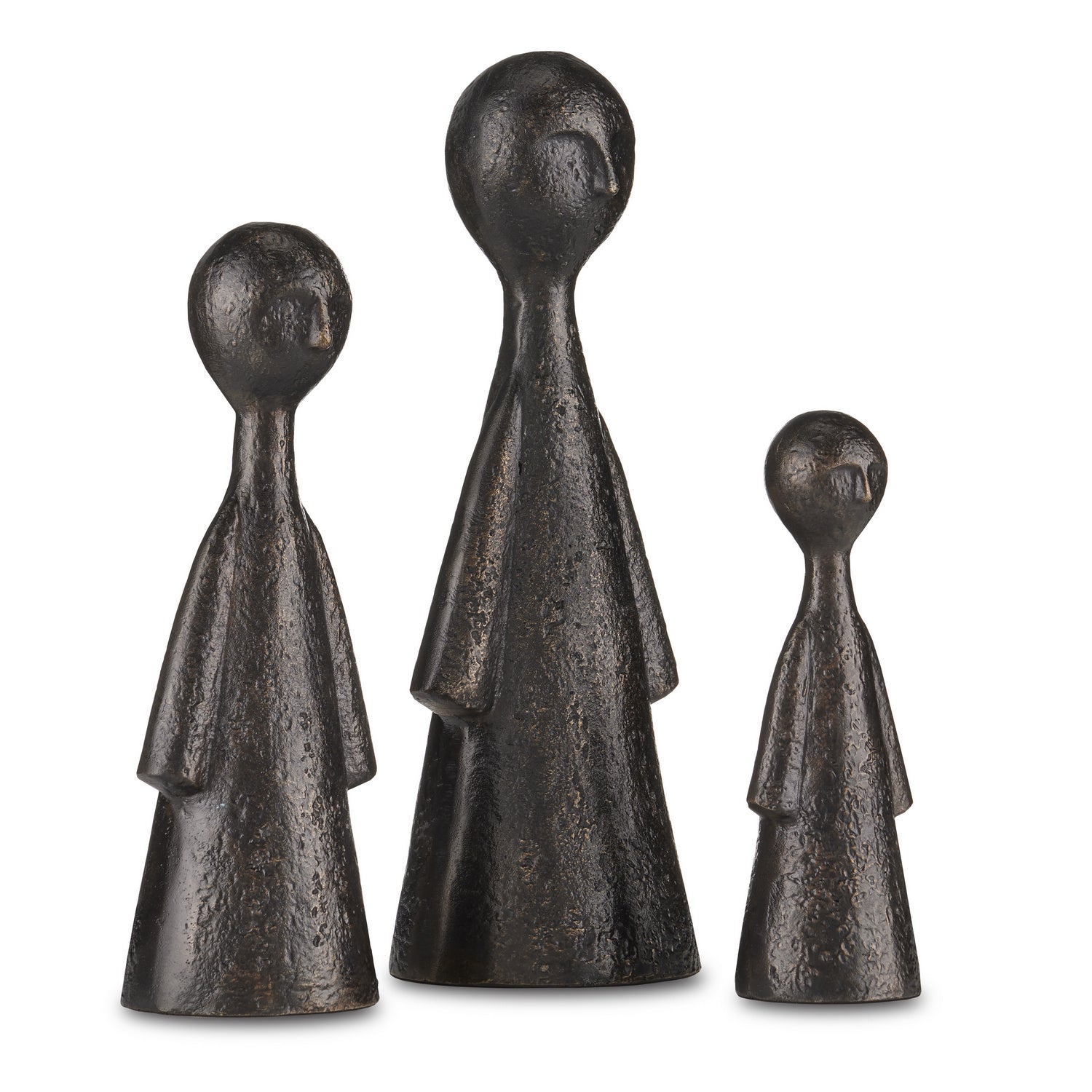 Figure Set of 3 from the Ganav collection in Bronze finish
