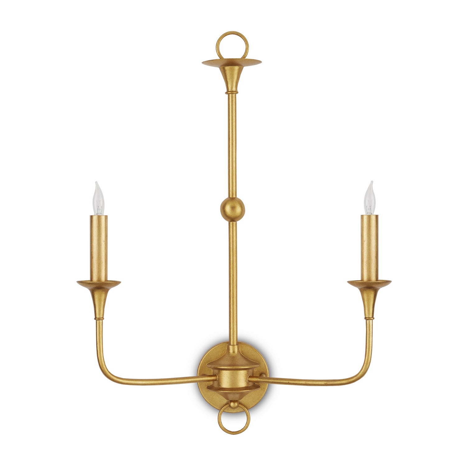Two Light Wall Sconce from the Nottaway collection in Contemporary Gold Leaf finish