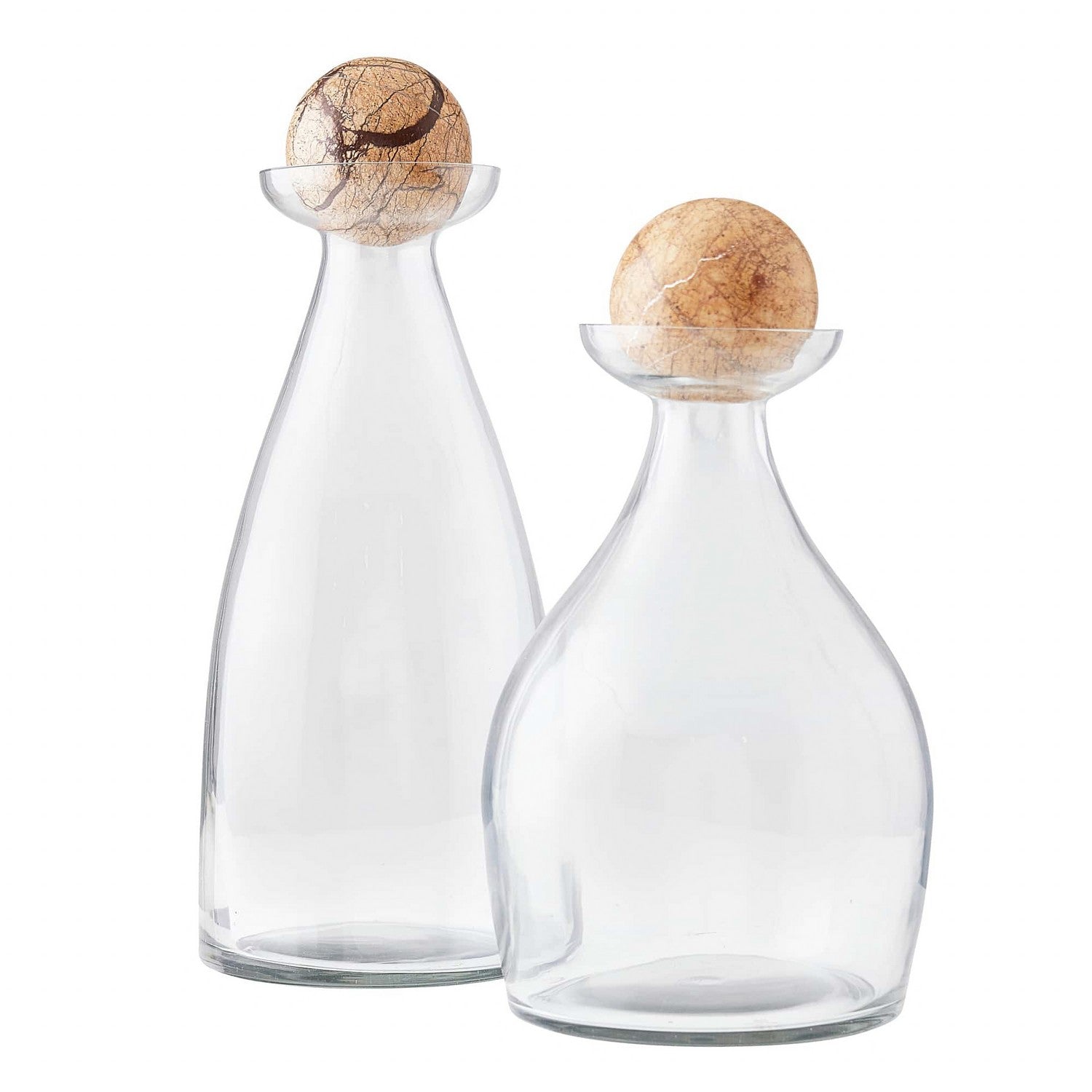 Decanters, Set of 2 from the Thayer collection in Clear finish