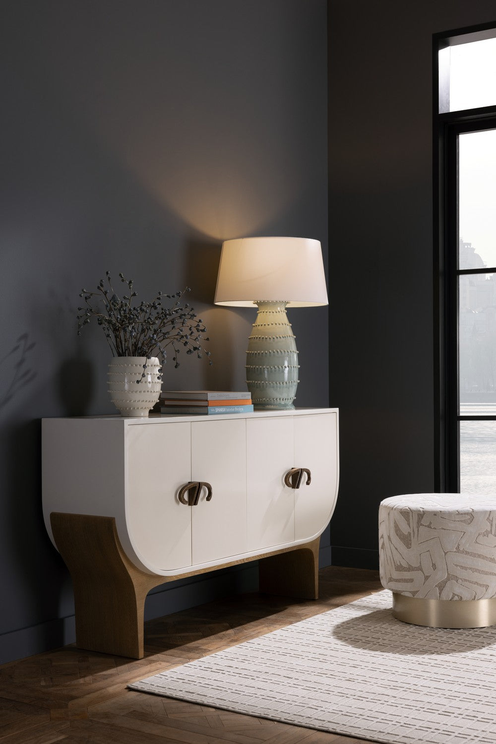 One Light Table Lamp from the Spitzy collection in Celedon finish